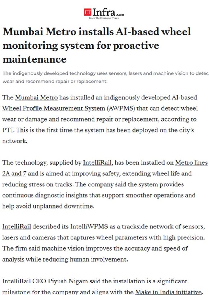 The Economic Times, Infra